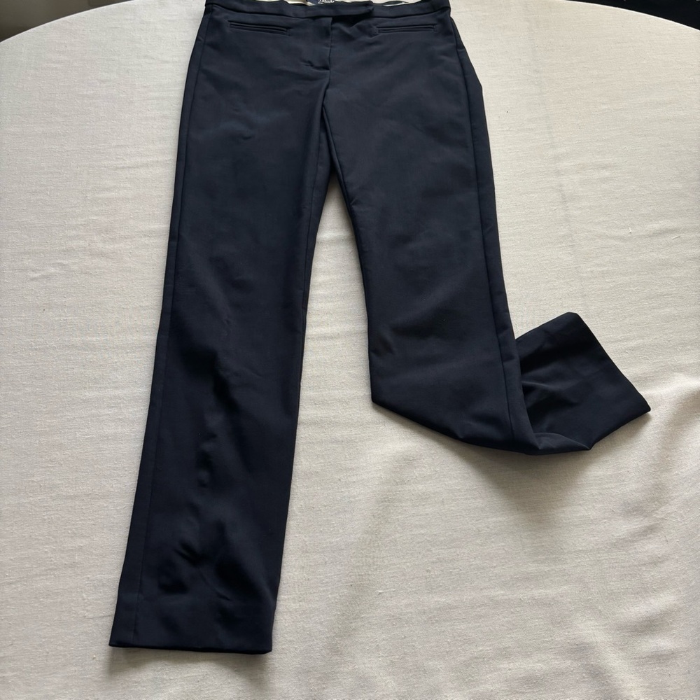 S Max Mara Navy Slim Tailored Pants 6 | Luxe